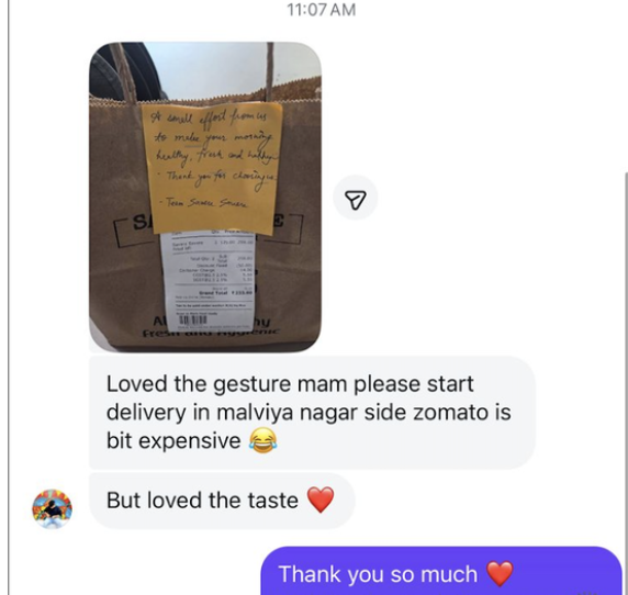 Instagram review: loved the gesture and taste — Malviya Nagar